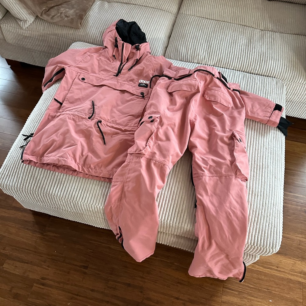 dope snow pink ski snowboard set